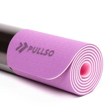 Cargar imagen en el visor de la galería, Mat de Yoga TPE 6MM Rosa/Morado Pullso Fitness