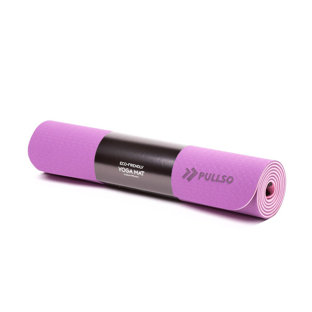 Mat de Yoga TPE 6MM Rosa/Morado Pullso Fitness