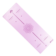 Cargar imagen en el visor de la galería, Mat de Yoga Violet Flower PU 5,5MM Pullso Fitness
