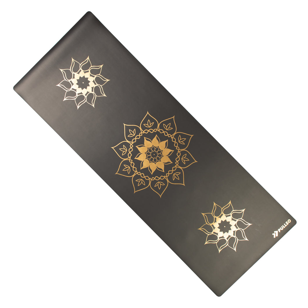 Mat de Yoga Gold Flower PU 5,5MM Pullso Fitness