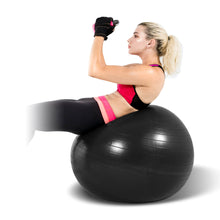 Cargar imagen en el visor de la galería, Fitball 75cm Negro Balón de Pilates Pullso Fitness
